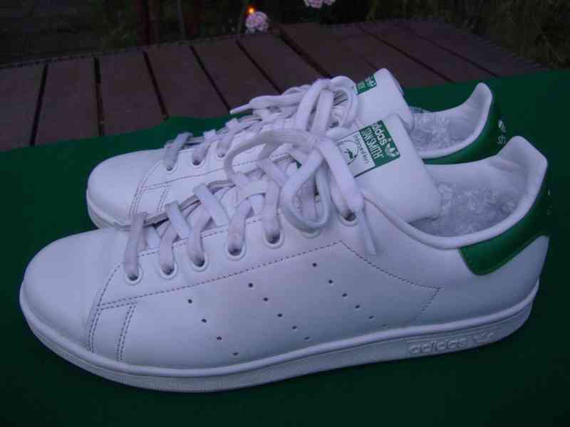 Boty tenisky Adidas bílé STAN SMITH bílé vel.44 pěkný stav - foto 6