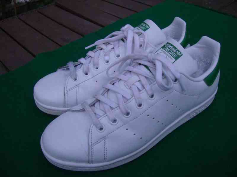 Boty tenisky Adidas bílé STAN SMITH bílé vel.44 pěkný stav - foto 7
