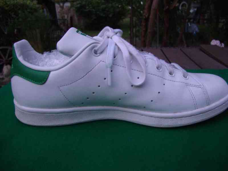 Boty tenisky Adidas bílé STAN SMITH bílé vel.44 pěkný stav - foto 14