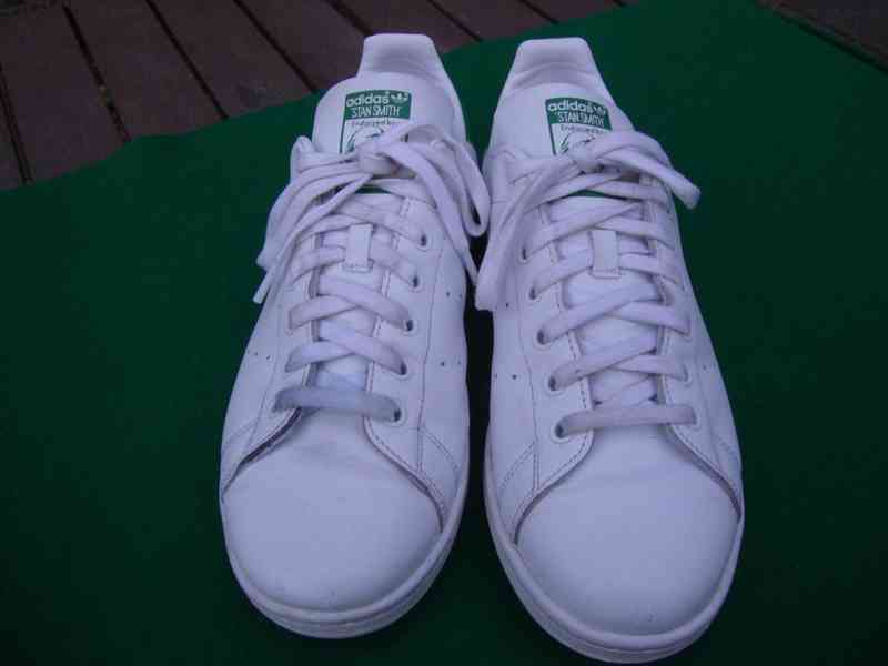 Boty tenisky Adidas bílé STAN SMITH bílé vel.44 pěkný stav - foto 1