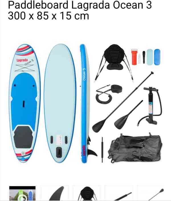 Prodám nový padleboard nevyužití ze sedačkou a oboustranném  - foto 7
