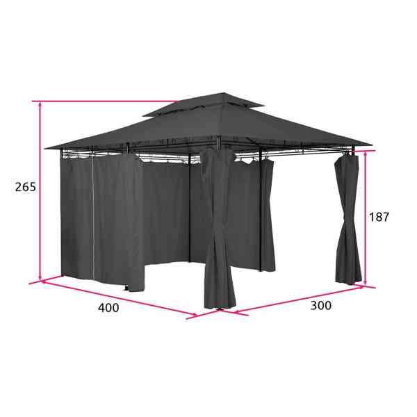 Zahradní altán tectake Emine 4×3 m, nový – osobní odběr - foto 2